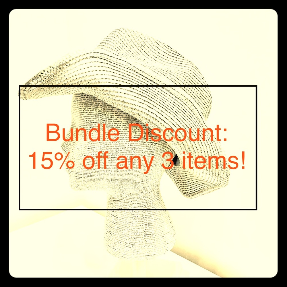 Buy any 3 items and receive 15% off!
